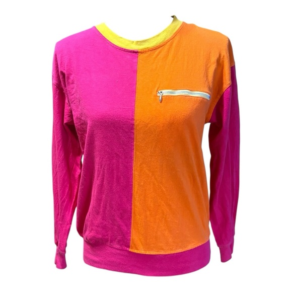 Tops - SK Wear Colorblock Pink and Orange Shirt